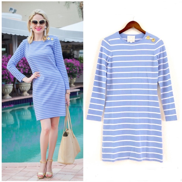 NWT Sail To Sable STS Striped Cotton Sweater Dress - Picture 1 of 8